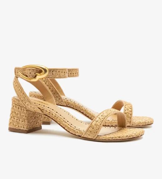 Verona Block Sandal In Beige